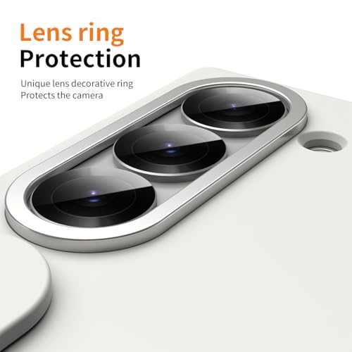 Coque Samsung Galaxy Z Fold 5 blanche avec support poignet et protection écran intégrée