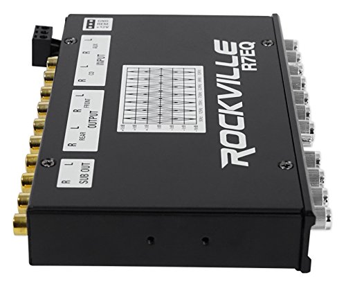 Rockville R7Eq 1/2 Din 7 Band Car Audio Equalizer Eq W/Front, Rear + Sub Output #TOP3