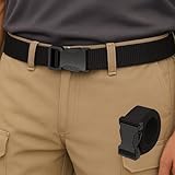 Adjustable Tool Belt for Custom Fit – Canvas Utility Construction Belt with Buckle for Outdoor/Sport Black