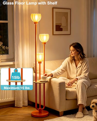 Image of Lightdot Globe Floor Lamp with LED Bulbs Included, Dimmable Floor Lamps,Unique Modern Standing Tall Lamp for Bedroom Living Room /Sofa Beside /Corner Decor-Gold