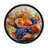Maniglie rotonde per cassetti, maniglie per armadi e cassetti, 4 pezzi, zucca d'uva raccolta autunnale, pomelli per porte dell'armadio