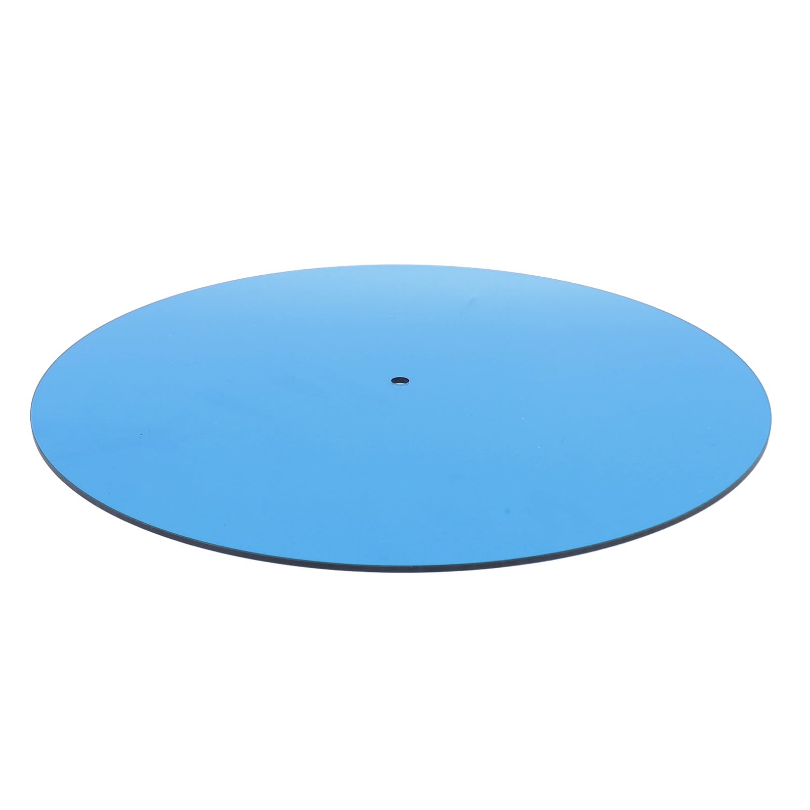 Ausla Tappetino per Giradischi, Tappetino in Acrilico per Giradischi da 12 Pollici, Smorzamento del Suono Professionale, qualità Migliorata e Aggiornamento Estetico (Blu trasparente)