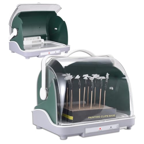BLOSSS Cabina Secadora de Pintura Modelo Cabina Seca con aerógrafo, Cabina de pulverización con aerógrafo eléctrico de 120 W con Aire frío/Caliente y Cubierta contra el Polvo,deshidratador Pintura