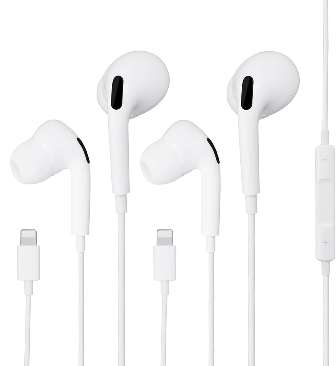 2 Pack Wired Headphones for iPhone,Earbuds Earphones Built-in Microphone and Volume Control,Compatible with iPhone 14 13 12 11 XR XS X 8 7 Pro Pro Max