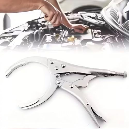 topolenashop Pinza Filtro Olio Autobloccante Regolabile 60–120 mm | Chiave per Filtri Olio Auto Moto in Acciaio | Pinza Regolabile Universale Professionale per Smontaggio Filtri Motore