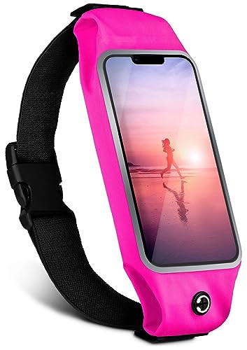 Étui de sport étanche iPhone 12 Mini MoEx rose avec double rangement et passe-câble écouteurs