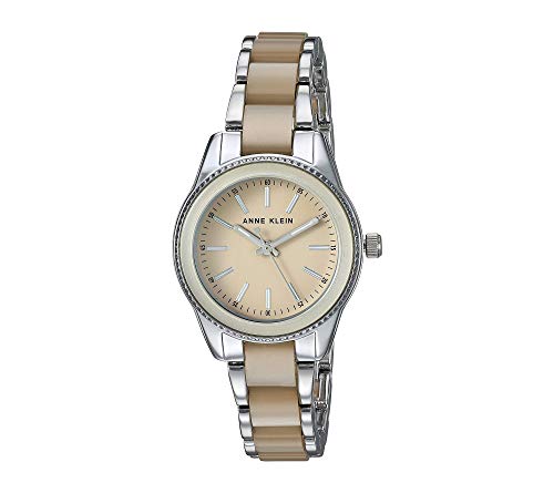 Anne Klein Women s AK 3213TNSV Silver-Tone and Tan Resin Bracelet Watch