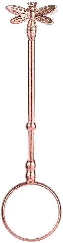 ACCROL Cigarette Holder Adjustable Finger Ring Hand Rack Cigarette Holder Tool Accessories Portable (Color : Rose gold-dragonfly)