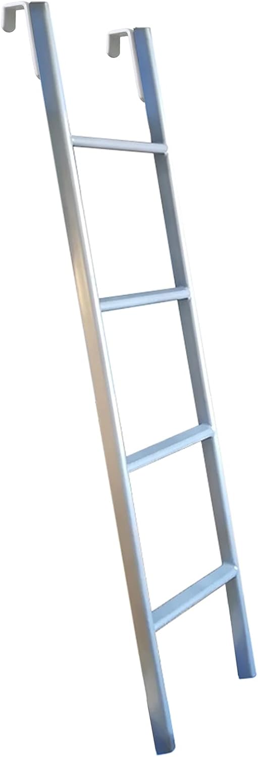 Bunk Bed Ladder Adjustable RV Bunk Ladder, Heavy Duty Metal Step Hanging Bed Ladder with Hooks, for Home/Loft/Library/Camper/Apartments/Dorm/Trampoline