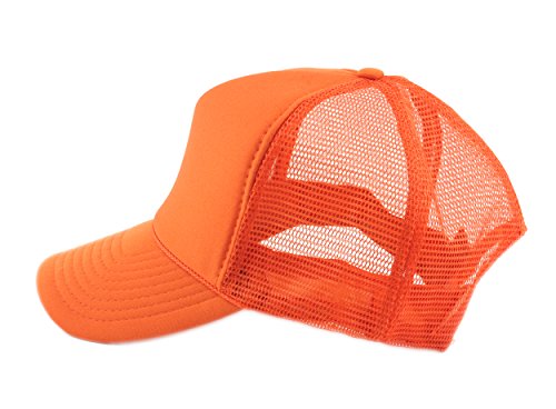Image of NYFASHION101 Plain Mesh Trucker Hat - Breathable 6-Panel Daily Snapback Cap, Customizable Ideal for DIY Embroidery & Patches