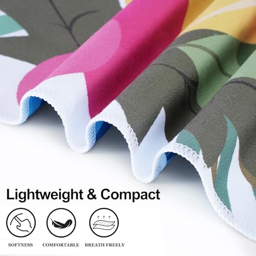 Genovega Microfiber Lightweight Thin Beach Towel Compact Sandproof Clearance Towels Quick Dry Sand Free Swim Pool Camping Blanket Travel Essentials Accessories Vacation Women Men Adults Bride