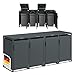 Produktbild STEELSØN Thoria Mülltonnenbox 4er bis 240L  Mülltonnenverkleidung aus Stahl in Anthrazit  hochwertige Müllcontainer für 4 Tonnen  Müllbox wetterfest  UV-beständige Gerätebox/Mülltonnen Box