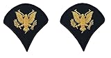 US Army Female Rank Gold On Blue Chevrons - Specialist E-4