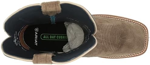 ARIAT Men's Circuit Rockridge Western Boot, Smokey Roughout/Ocean Blue, 10.5 Wide | Image 4