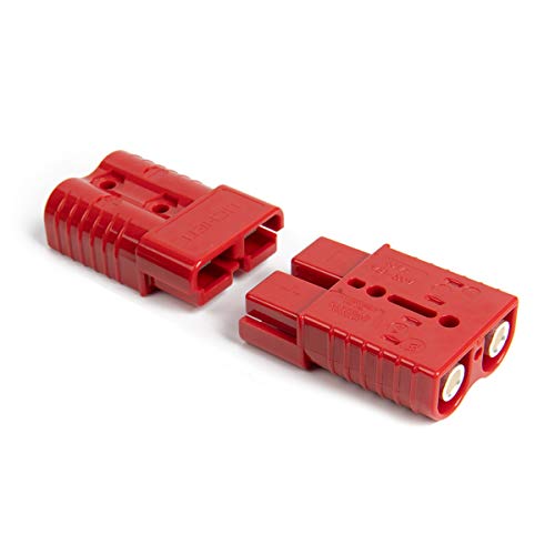 HYCLAT Red 50A 6-10 Gauge Battery Cable Quick Connect Disconnect Plug Wire Harness Plug Connector Recovery Winch Trailer (4 Pack) - Thumbnail 2