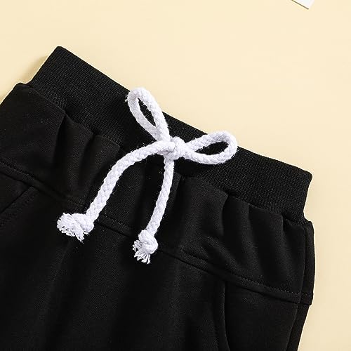 Toddler Baby Boy Clothes Set Solid Color Long Sleeve Crewneck Sweatshirt Top Casual Pants Set Fall Winter Outfits2