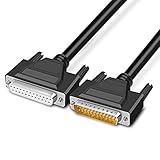  Jienk Câble d\'extension série DB25 mâle vers femelle RS232 25 broches plaqué or pour imprimante 3 m