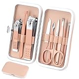 Manicure Set, Personal Care Nail Clipper Kit-9 Pieces, Professional Pedicure Set, Grooming Kit,Gift for Relatives, Friends, Families, Parent, Wife, Girlfriend