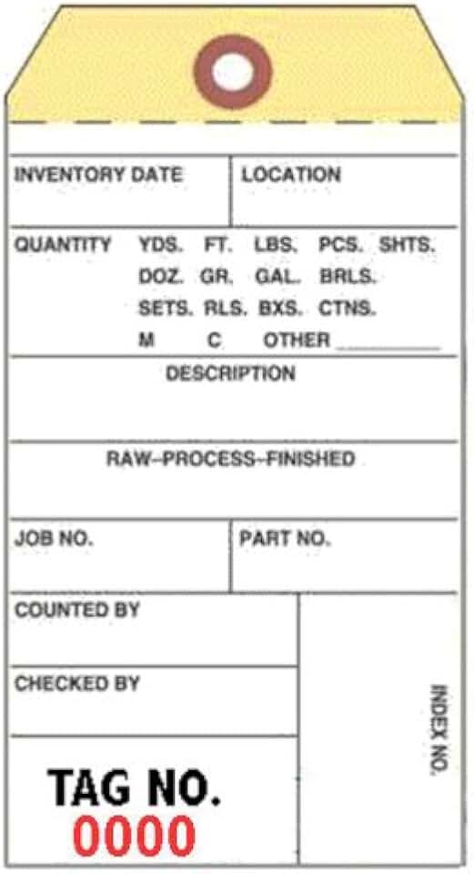 inventory count tags