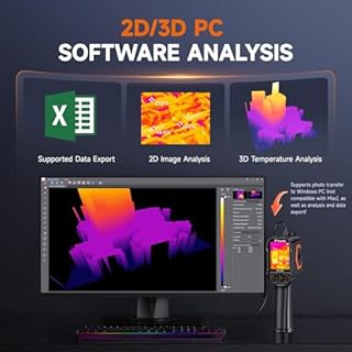 FOXWELL RT280 Thermal Imaging Camera, 320 X 240 2.8" LCD Screen Thermal Camera, TISR Resolution 240 x 180, 25Hz Handheld Infrared Cameras with Laser, PC Analysis, Photo & Video Recording, 8GB Storage