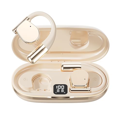 Yeabomy Écouteurs ouverts Bluetooth 5.4 améliorés avec pilote en cuivre F16 mm, étui de stérilisation UV et 20 heures de lecture, prise en charge A2DP/AVRCP/HFP pour audio et appels haut de gamme