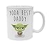 Mug Yoda Best Daddy Starwars, cadeau de fête des pères, tasse amusante, 325 ml, en céramique, très brillant