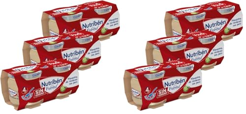 Nutribén Potitos | Tarrito Introducción de Menestra de Verduras con Pavo | Para Bebés a partir de 4 Meses | Sin Almidones | Sin Azúcares Añadidos | Sin Gluten | 3 Packs de 2 Unidades de 120g | 720g