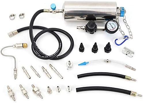 C80 Non-Dismantle Gasoline Fuel Injector 140PSI Throttle Cleaner Auto Fuel Injector Cleaner Kit and Tester for Petrol EFI Throttle Car 600ML Tank