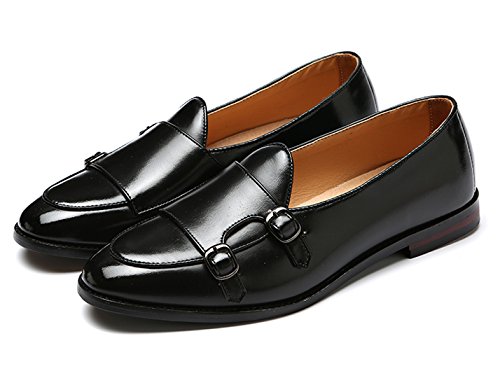 Santimon Italy Luxury Monk Strap Wedding Dress Shoes for Men Leather Handmade Shoes4