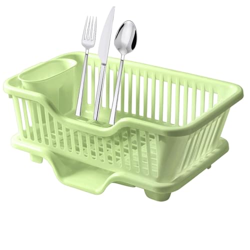 Rejilla Para Escurridor De Platos, Rejilla Para Cuencos De Drenaje,Organizador Escurridor De Platos | Escurridor De Fregadero De Doble Capa Con Soporte Para Utensilios, Escurridor De Platos Para Plato