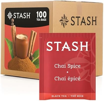 Stash Tea Chai Spice Black Tea, Box of 100 Tea Bags