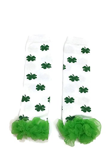 Rush Dance Clover Shamrock St Patrick's Day Baby/Toddler Chiffon Leg Warmer