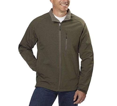 Kirkland Signature Men's Softshell Jacket (Medium, Olive Grey Tweed)