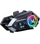 Motorcycle Helmet Intercom Bluetooth 5.3 LCD Display Headset For 2 Riders With Music Sharing And Flashlight 500m Interphone I5274684706