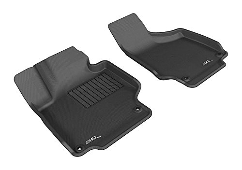 3D MAXpider All-Weather Floor Mats for Audi TT / TTS 2008-2015 Custom Fit Car Floor Liners, Kagu Series (1st Row, Black) (L1AD02911509)
