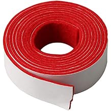 51.18x0.75inch Red and White Replacement Piano Spring Rail Felt for Piano Keyboard Maintenance Musical Instrument Parts