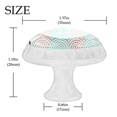 Boutons décoratifs ronds au motif abstrait pour commode chic