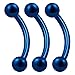 KJM FASHION 3 STK Eloxiert Dunkelblau Banana Barbell 1,2mm 16 Gauge 8 mm 5/16 Kugeln Helix Lippen Augenbrauen Ohrringe Ohrknorpel Piercing Schmuck 0093