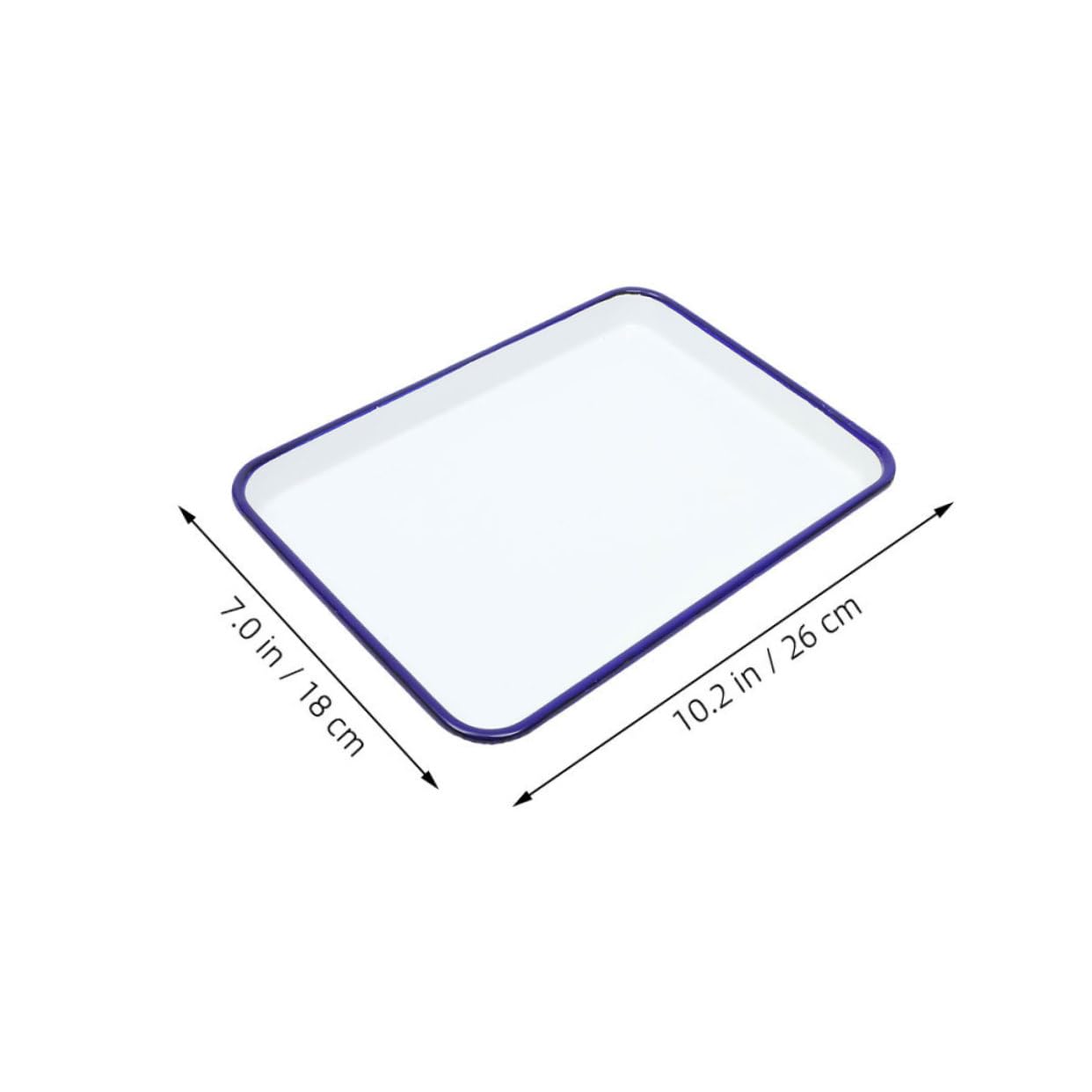 4pcs Vintage Enamel Baking Tray Tray Retro Kitchen Bake Pan Rectangular Enamelware Roasting Pan Baking Dish Vintage Square Roaster Enamel White