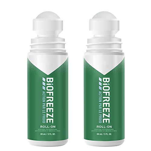 Biofreeze Roll On Cold Action - Relieves Muscle and Joint Pain 2 x 90 ml (Pack of 2 Roll-On Biofreeze)