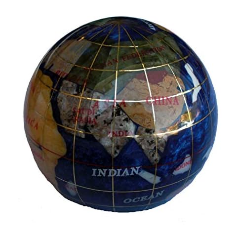 Unique Art Since 1996 80-PW Pearl Gemstone Globe Paper Weight, Bahama Blue Cover