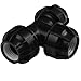 Produktbild Agora-Tec PE Fitting T-Stück 40 mm x 40 mm x 40 mm für PE-Rohr 40 mm SCHWARZ