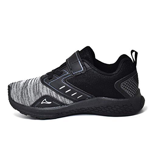 Tenis sport infantil preto com velcro e cadarço fakes (36)