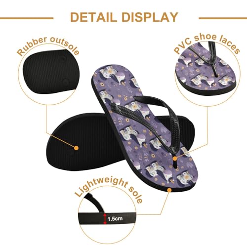Flip Flop Sandals Cute Horses Print for Women Men Beach Outdoor XS3