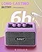 Leo Jaymz Mini Guitar Amplifier - 5W Dual Speaker BT Wireless Guitar Amp, Rechargeable Battery, Clean/Overdrive Modes, Headphone Jack,Ideal for Practice & Performance (Purple)