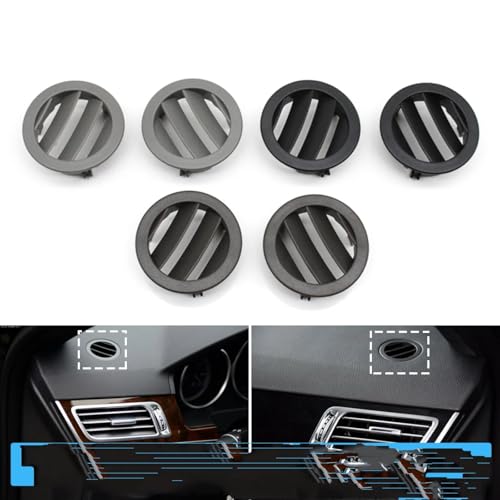 Rejilla de ventilación redonda Benz E200 E300 E350 E550 color gris oscuro 5