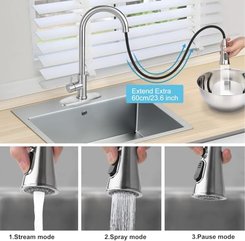 Llaves para fregadero de acero inoxidable 5 llaves para fregadero de acero inoxidable marca TEKXDD (2)