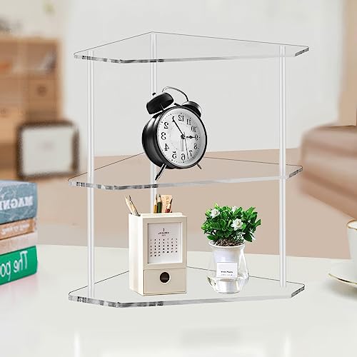 Tasybox TBCS1 Corner Shelf 2 Tier Bathroom Counter Organizer Acrylic Countertop Corner Shelves thumb #4
