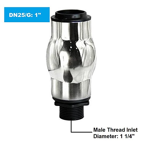 NAVADEAL Pack of 2 Display Frothy Foam Jet Fountain Nozzle - 1" DN25 Stainless Steel Water Spray Sprinkler - for Garden Pond, Amusement Park, Museum, Library - Thumbnail 5