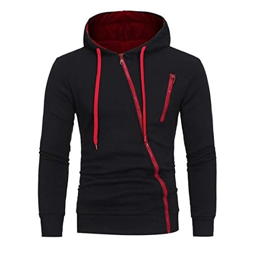 Huixin Herr Nner Hoodies, herr nner bomull långärmad huvtröja toppar luva sweatshirt casual herrmode snygga ytterkläder charm unik dragkedja tröja i 4 färger, svart, L